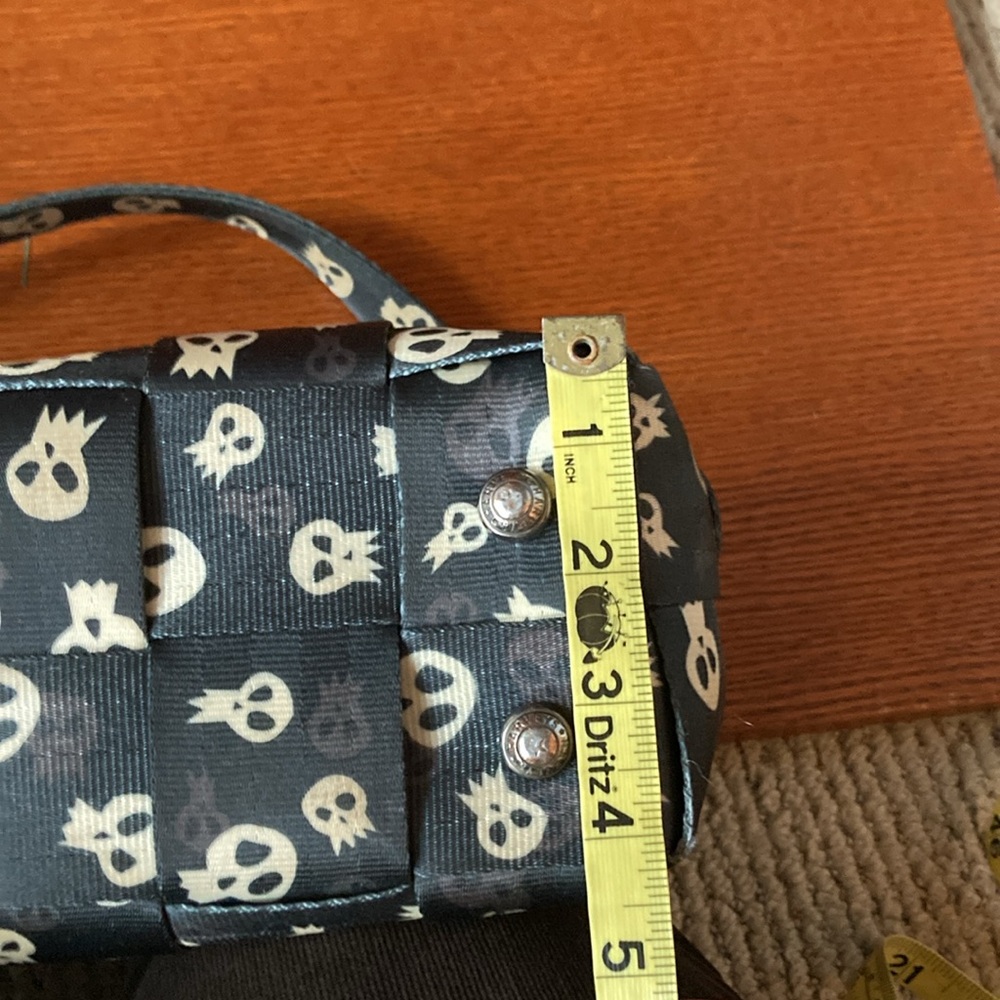 HARVERYS DISNEY COUTURE NIGHTMARE BEFORE CHRISTMAS purse. Made with seatbelts! - Picture 10 of 11